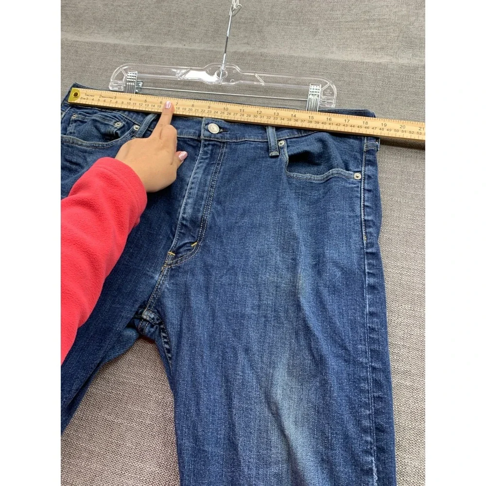 Levi's 513 Jeans Men 38x30 Blue Denim Medium Wash Slim Fit Straight Leg Mid Rise